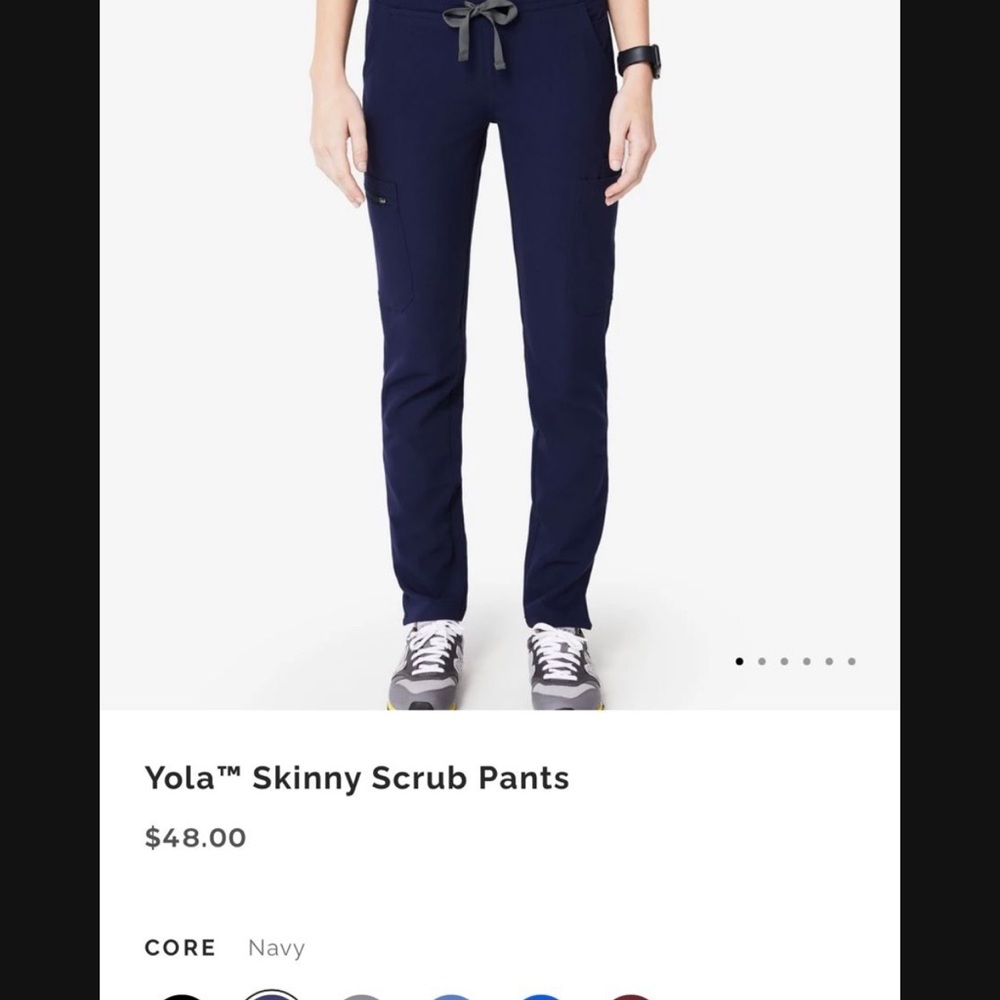 Women’s navy figs Yola straight scrub pants size small petite
